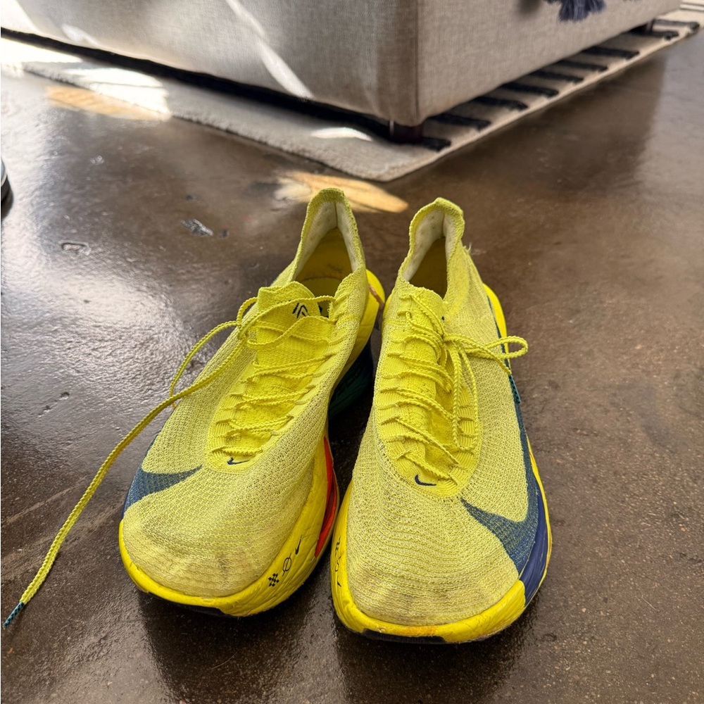 Nike Men's Yellow and Navy AlphaFly  Running Shoes